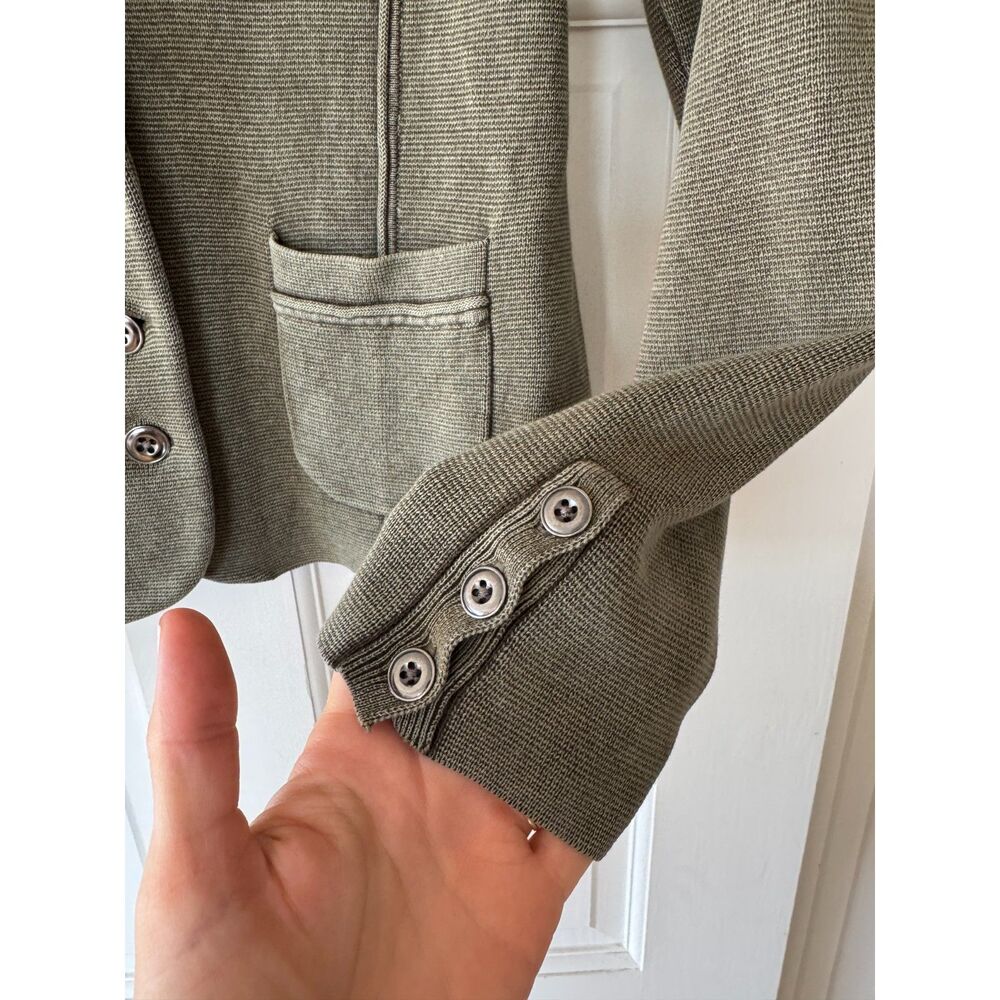 Sundance Horizon Sweater Blazer Soft Olive Green Size M 100% Cotton - Picture 6 of 10
